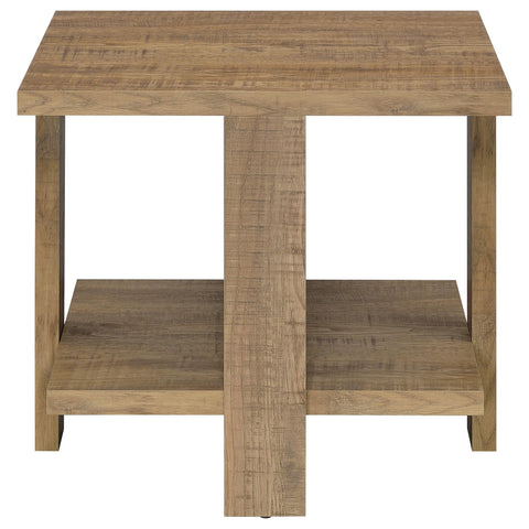 Lerma 2-piece Round Coffee and End Table Set Mango Brown