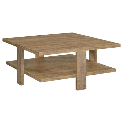 Lerma 2-piece Round Coffee and End Table Set Mango Brown
