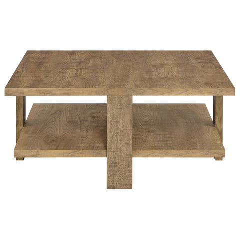 Lerma 2-piece Round Coffee and End Table Set Mango Brown