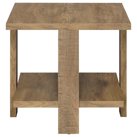 Lerma 3-piece Round Coffee and End Table Set Mango Brown