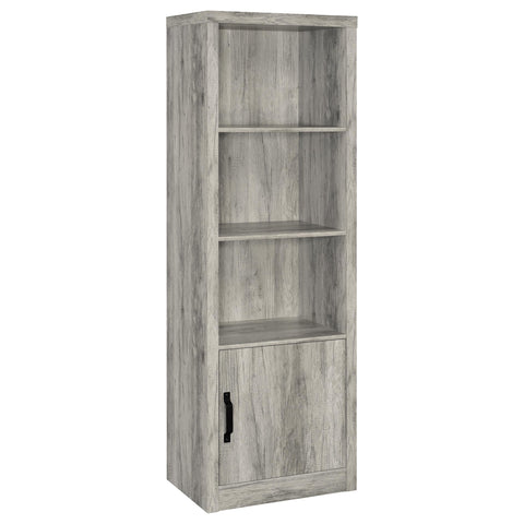 Oswego 3-shelf Engineered Wood Media Tower Grey DriftwoodGrey Driftwood