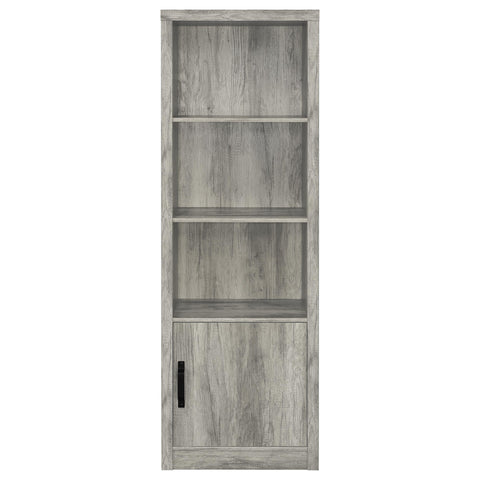 Oswego 3-shelf Engineered Wood Media Tower Grey DriftwoodGrey Driftwood