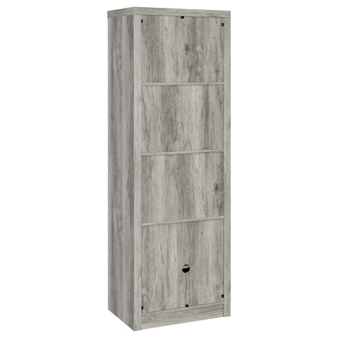 Oswego 3-shelf Engineered Wood Media Tower Grey DriftwoodGrey Driftwood