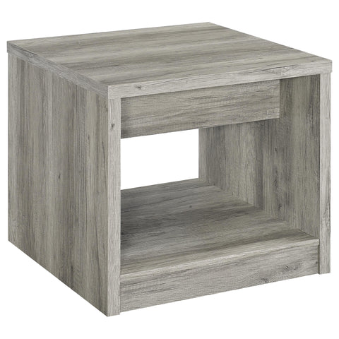 Draco 1-drawer Engineered Wood Side End Table Grey DriftwoodGrey Driftwood