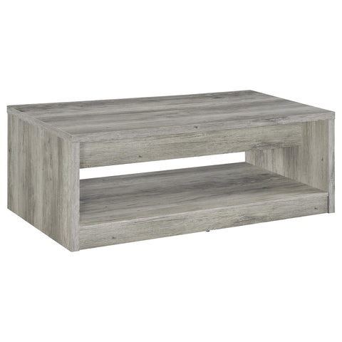 Draco 2-drawer Engineered Wood Coffee Table Grey DriftwoodGrey Driftwood