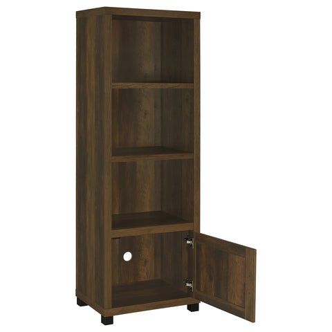 Leonard 3-shelf Engineered Wood Media Tower Dark PineDark Pine