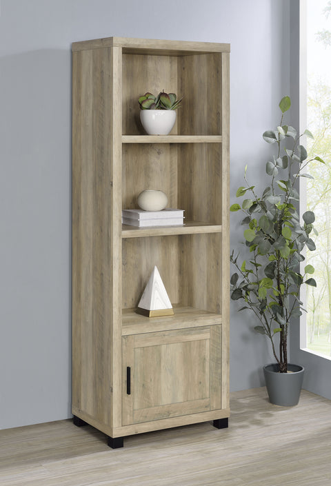 Leonard 3-shelf Engineered Wood Media Tower Distressed PineDistressed Pine