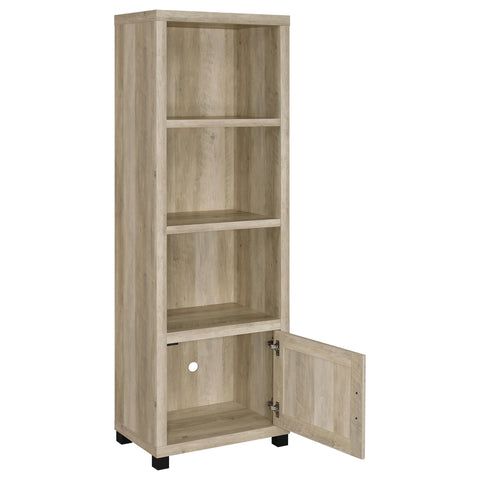 Leonard 3-shelf Engineered Wood Media Tower Distressed PineDistressed Pine