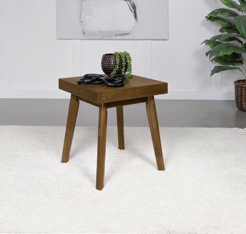 Andando Square Wood Side End Table Walnut BrownWalnut