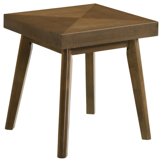 Andando Square Wood Side End Table Walnut BrownWalnut