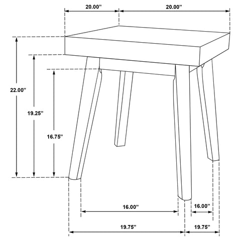 Ellington 3-piece Square Coffee and End Table Set Walnut