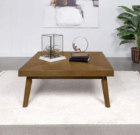 Andando Square Wood Coffee Table Walnut BrownWalnut