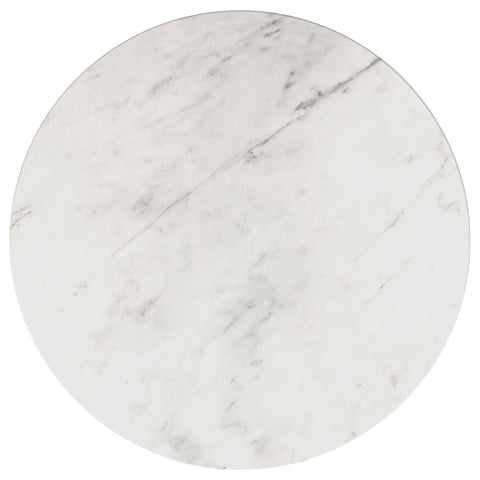 Rowena Round Marble Top Stainless Steel Coffee Table WhiteWhite Marble