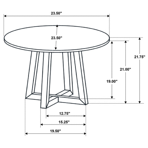 Cosmo 2-piece SmartTop Coffee and End Table Set Black