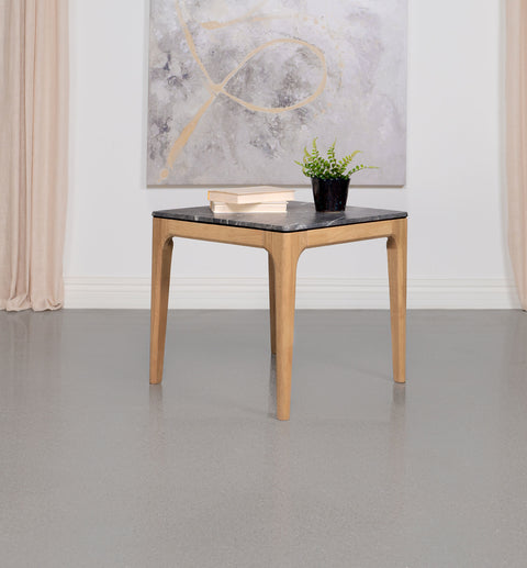 Odessa Square SmartTop Side End Table Grey and Light OakGrey