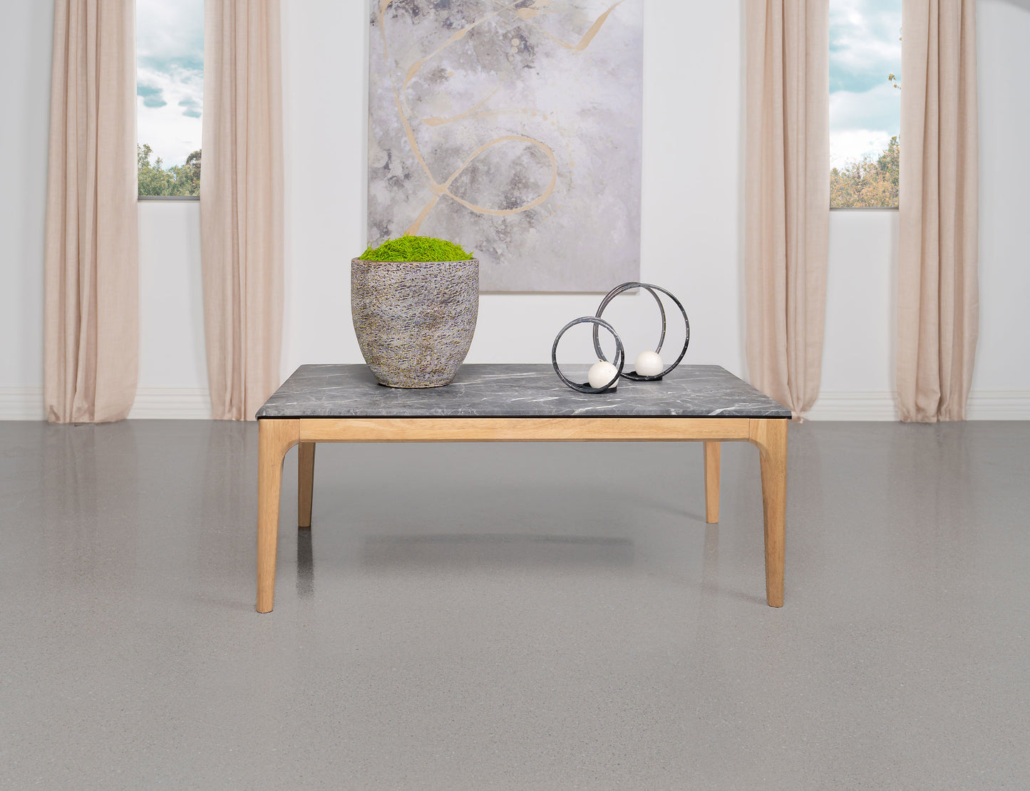 odessa rectangular smarttop coffee table grey and light oakgrey
