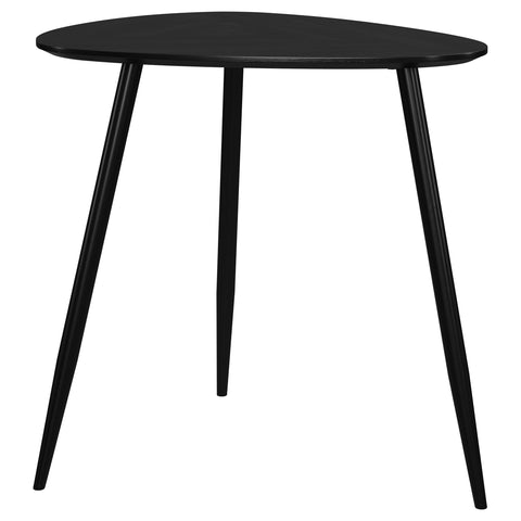 Polaris Triangular Solid Wood End Table BlackBlack