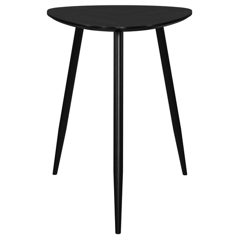 Polaris Triangular Solid Wood End Table BlackBlack