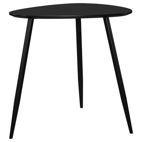 Polaris Triangular Solid Wood End Table BlackBlack