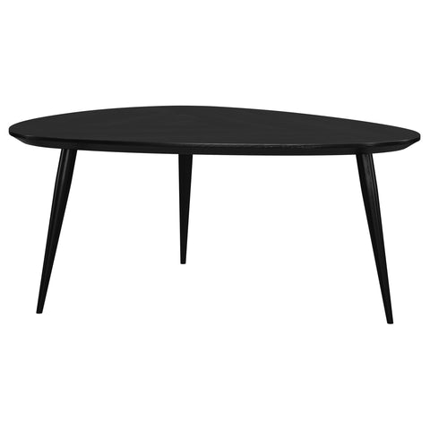 Polaris Triangular Solid Wood Coffee Table BlackBlack