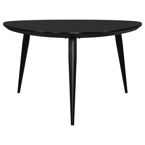 Polaris Triangular Solid Wood Coffee Table BlackBlack