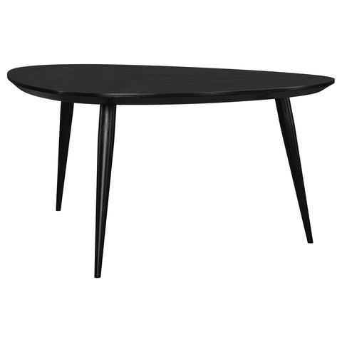 Polaris Triangular Solid Wood Coffee Table BlackBlack