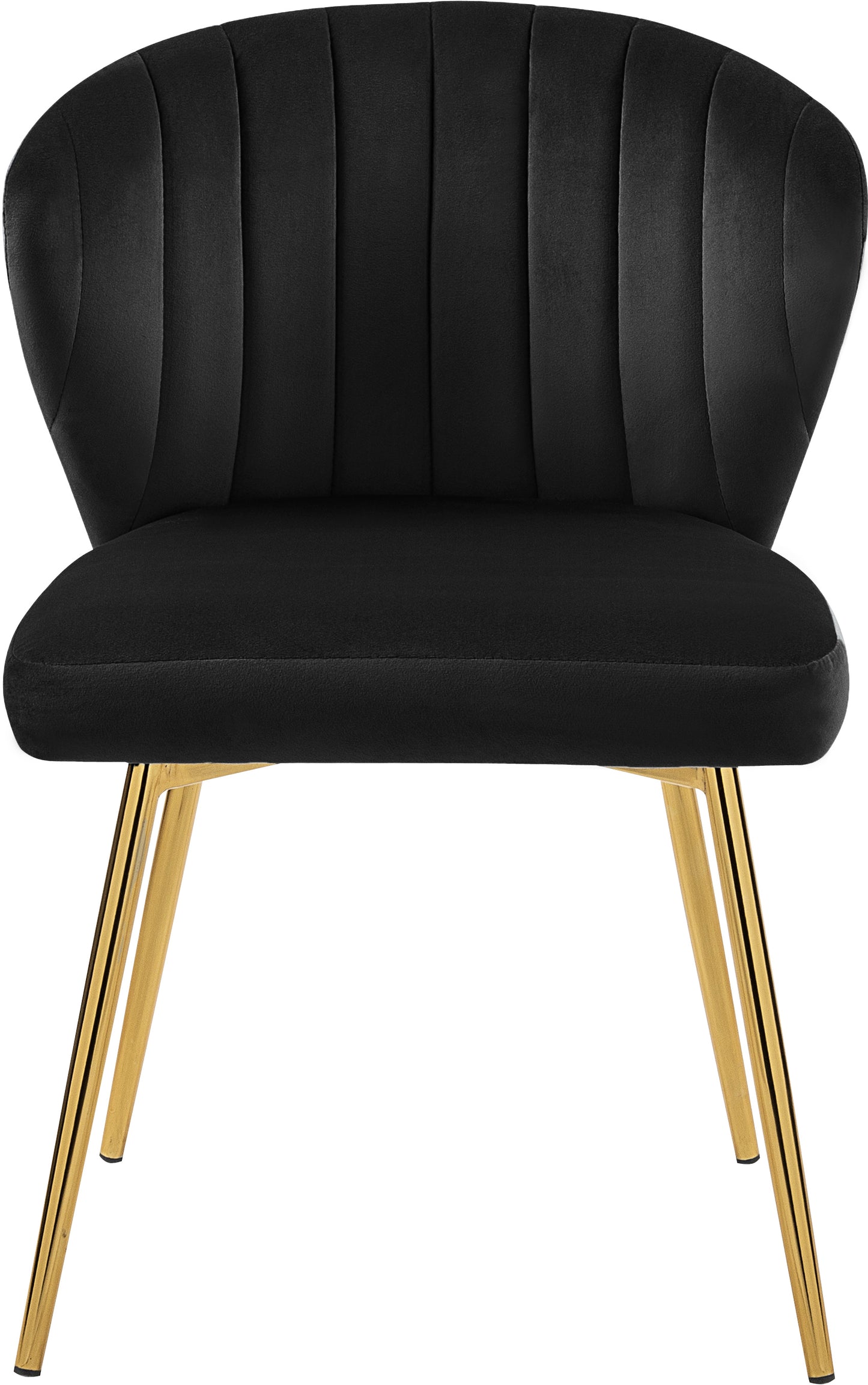 geri black velvet dining chair black