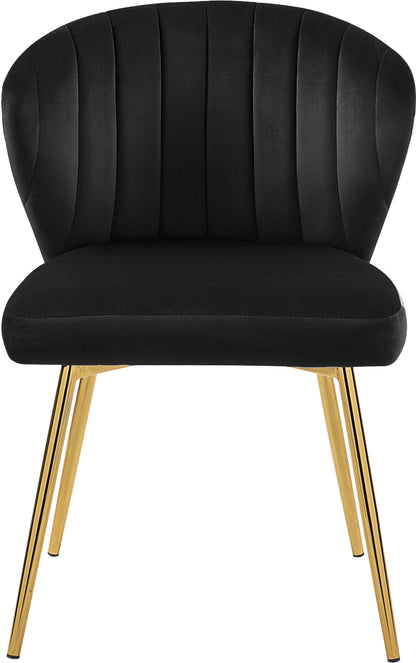 Geri Black Velvet Dining Chair Black