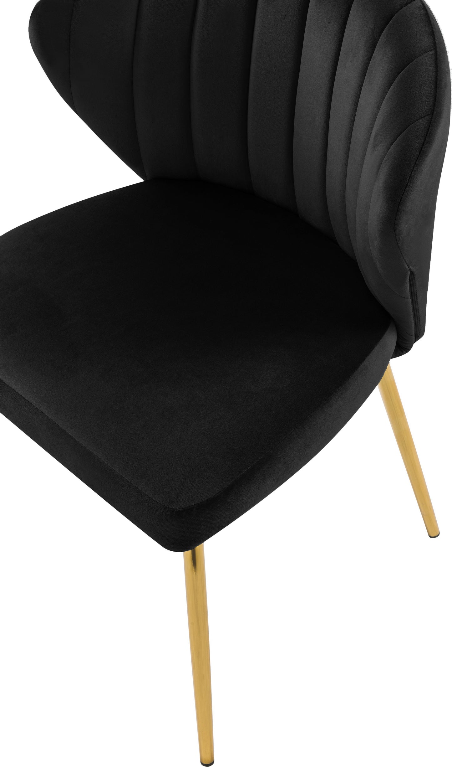 geri black velvet dining chair black