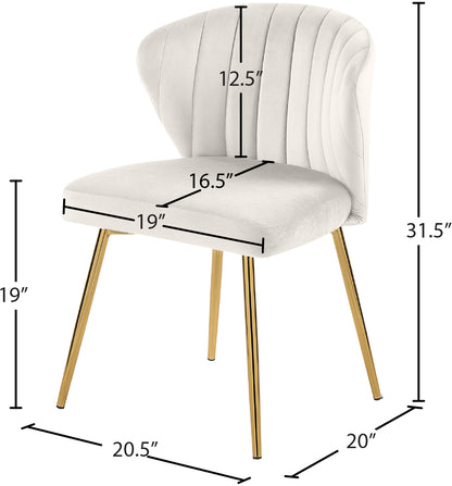 Geri Cream Velvet Dining Chair Cream