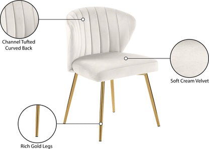 Geri Cream Velvet Dining Chair Cream