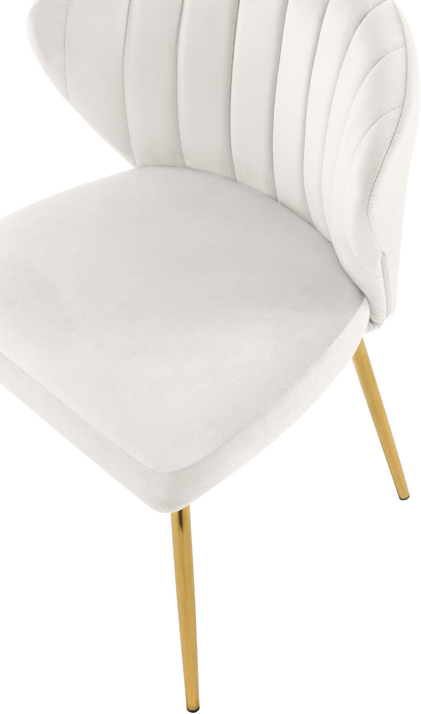 geri cream velvet dining chair cream