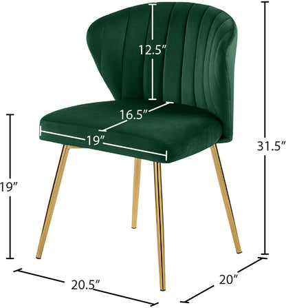 Geri Green Velvet Dining Chair Green