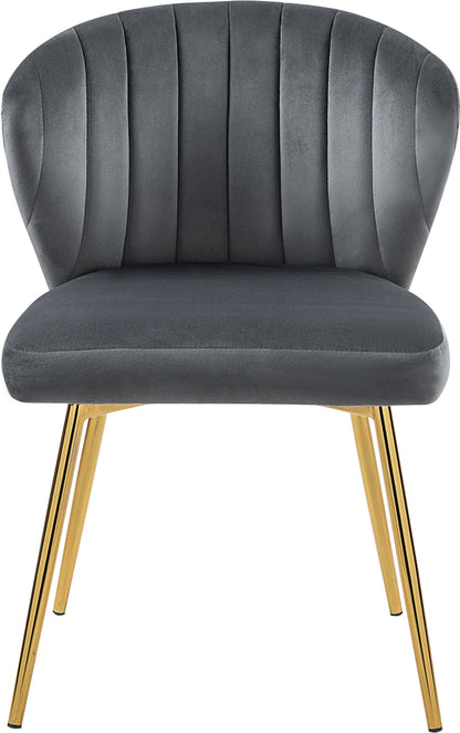 Geri Grey Velvet Dining Chair Grey