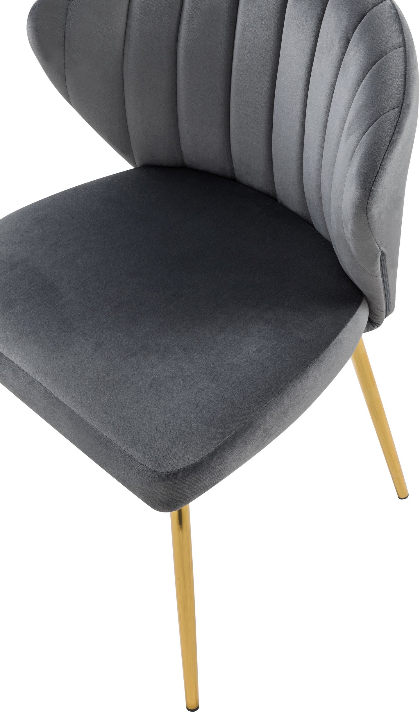 geri grey velvet dining chair grey