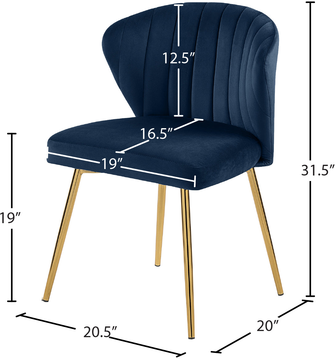 geri navy velvet dining chair navy