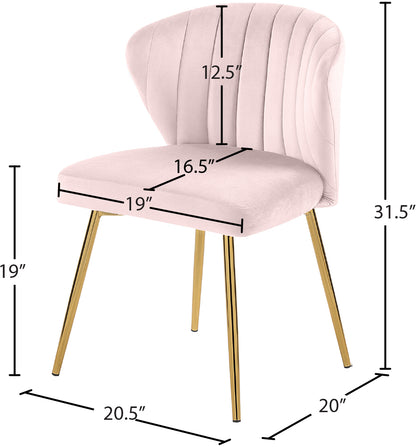 Geri Pink Velvet Dining Chair Pink