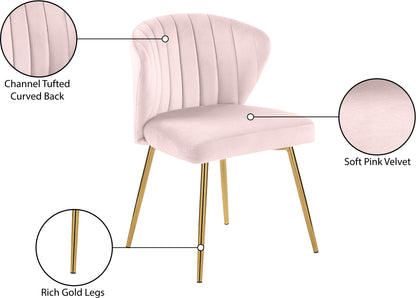 Geri Pink Velvet Dining Chair Pink