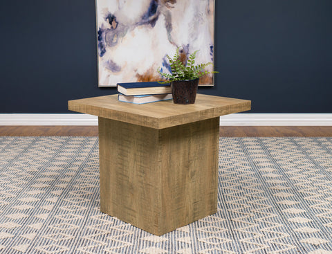 Windrose Square Engineered Wood End Table Mango BrownMango