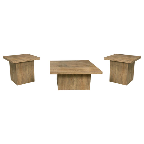 Rocco 3-piece Square Coffee and End Table Set Mango