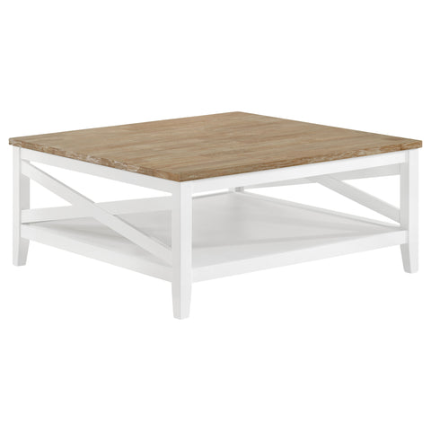 Haidera 2-piece Square Coffee and End Table Set White