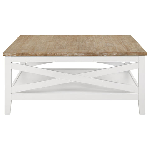 Haidera 2-piece Square Coffee and End Table Set White