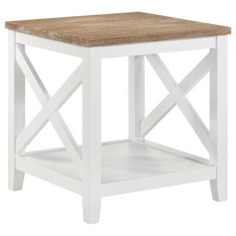 Haidera 3-piece Square Coffee and End Table Set White