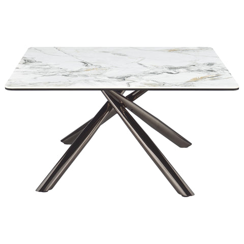 Aisha 2-piece Square Coffee and End Table Set Mirage White