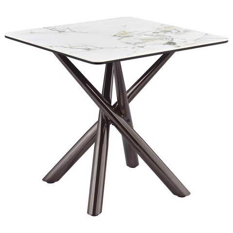 Aisha 3-piece Square Coffee and End Table Set Mirage White