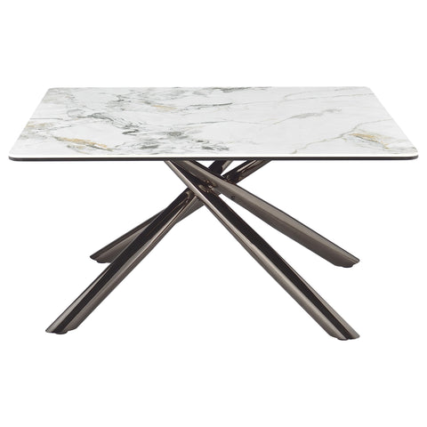 Aisha Square Sintered Stone Top Coffee Table Mirage White