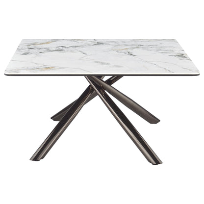 Aisha Square Sintered Stone Top Coffee Table Mirage White