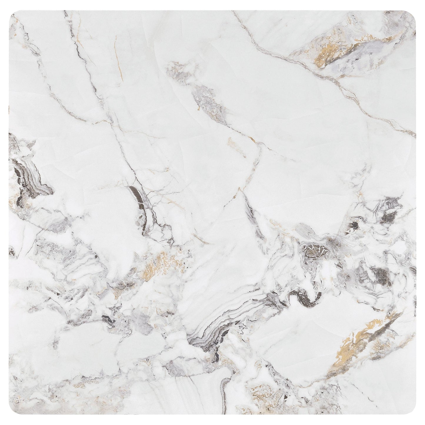 aisha square sintered stone top coffee table mirage white