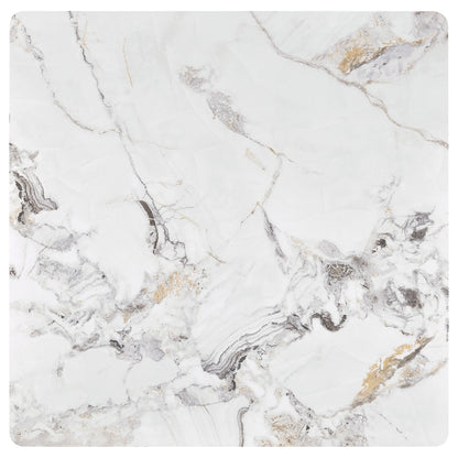 Aisha Square Sintered Stone Top Coffee Table Mirage White