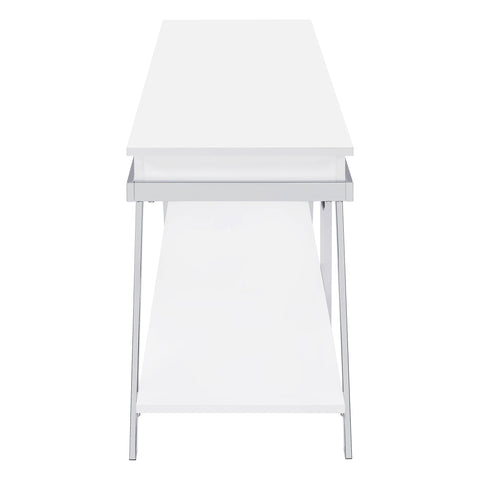 Leon 1-drawer Wood 60" TV Stand White High GlossWhite High Gloss